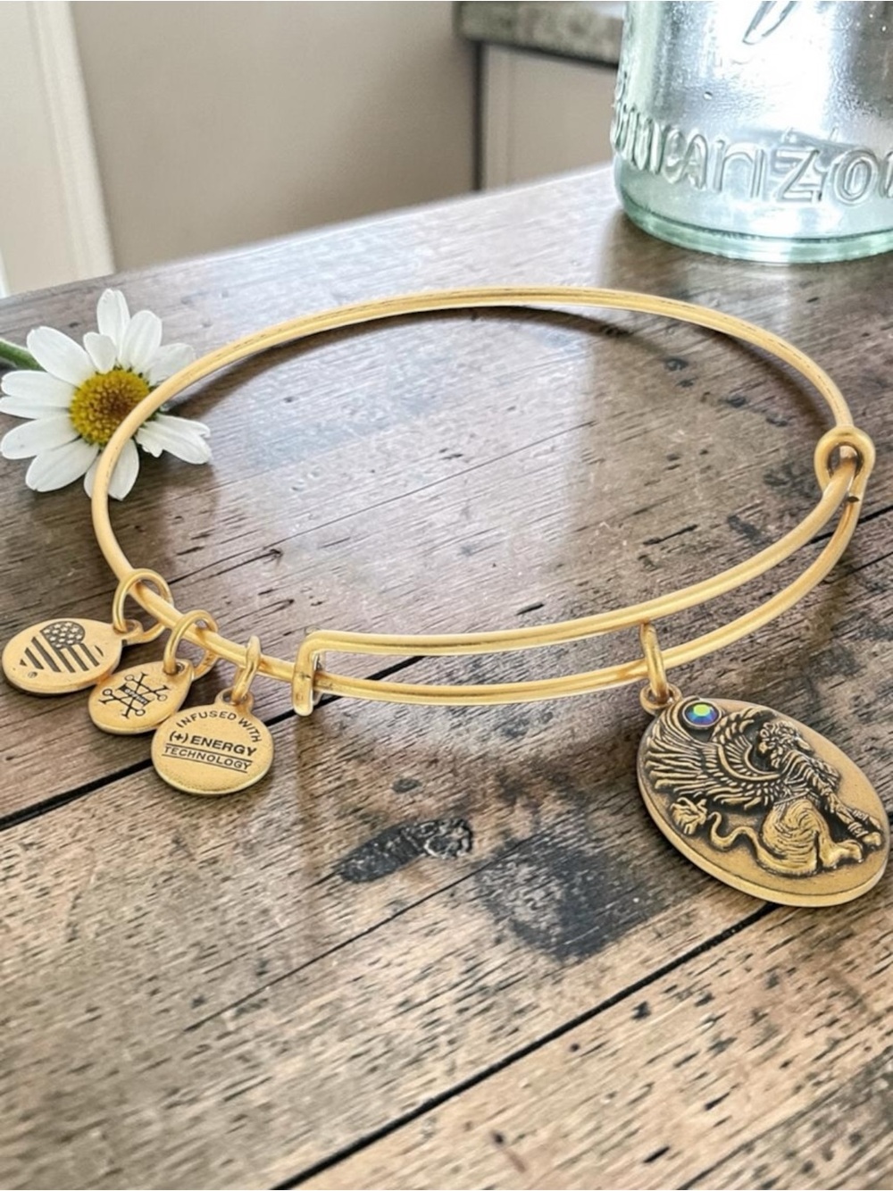 Alex and Ani Gold Sphinx Adorned w/ Swarovski Crystal